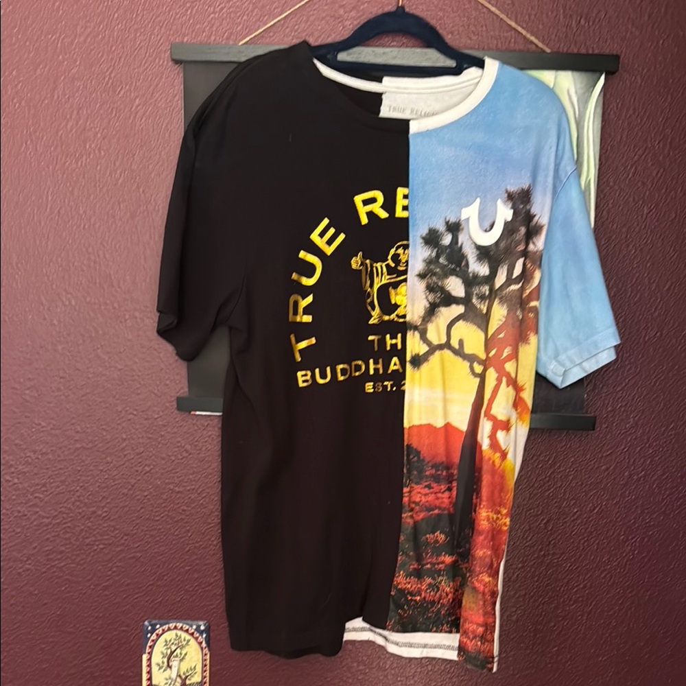 True Religion Black and Vibrant Graphic Tee